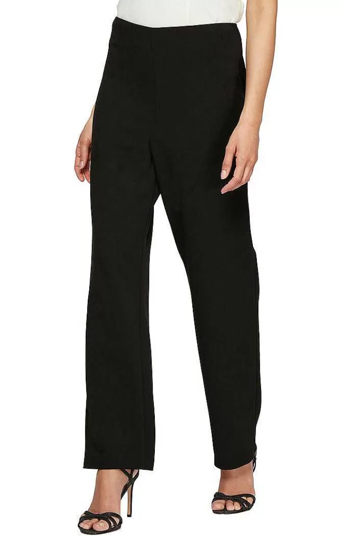 Store Alex Evenings Petite Crepe Slim Leg Pant Black