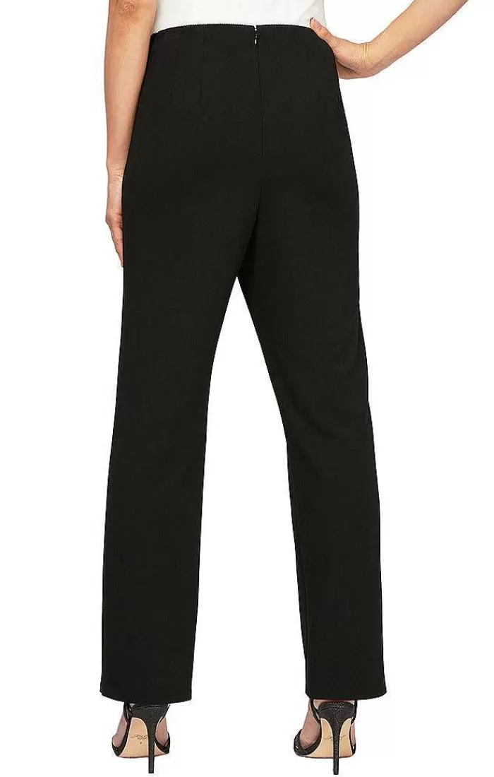 Store Alex Evenings Petite Crepe Slim Leg Pant Black