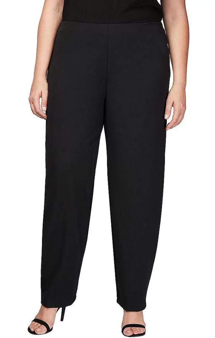 Outlet Alex Evenings Plus Crepe Slim Leg Pant Black